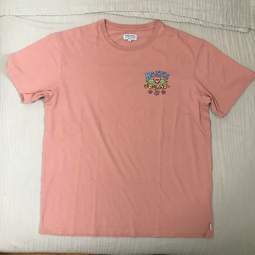 Banks Journal peach garment-dyed graphic T-shirt